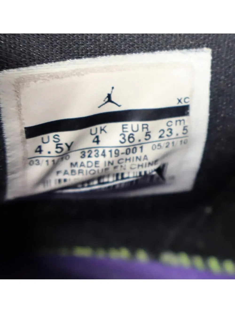 Jordan 6 Rings GS 'Aqua' Youth Boys 4.5Y  323419-001